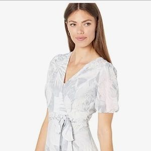 Calvin Klein Botanical-Print Wrap-Style Dress